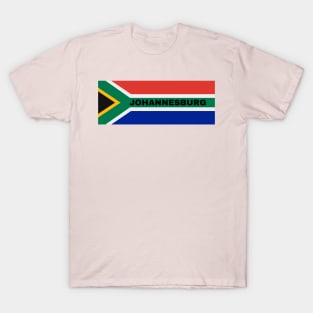 Johannesburg City in South African Flag T-Shirt